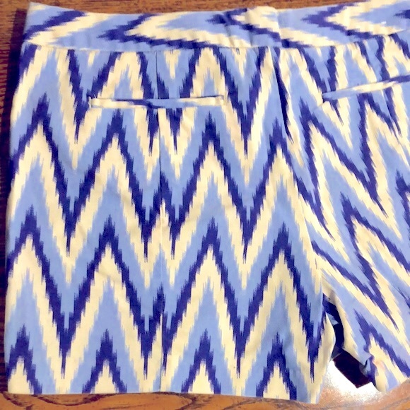 GAP Striped Shorts Womens Size 8 - Navy and Baby Blue White - Picture 2 of 10